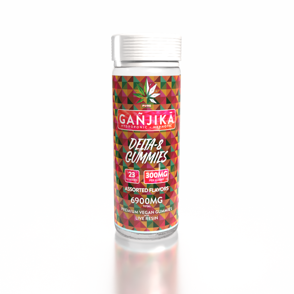 GANJIKA GUMMIES 300MG 8.5G 23CT/PK "D8 6900 MG Jar" - GANJIKA