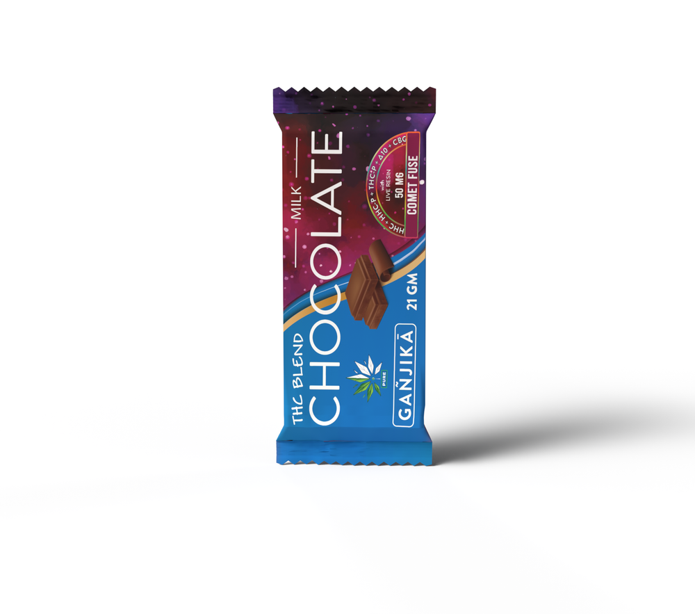 MILK CHOCOLATE : THC BLEND "COMET FUSE"  50MG - GANJIKA