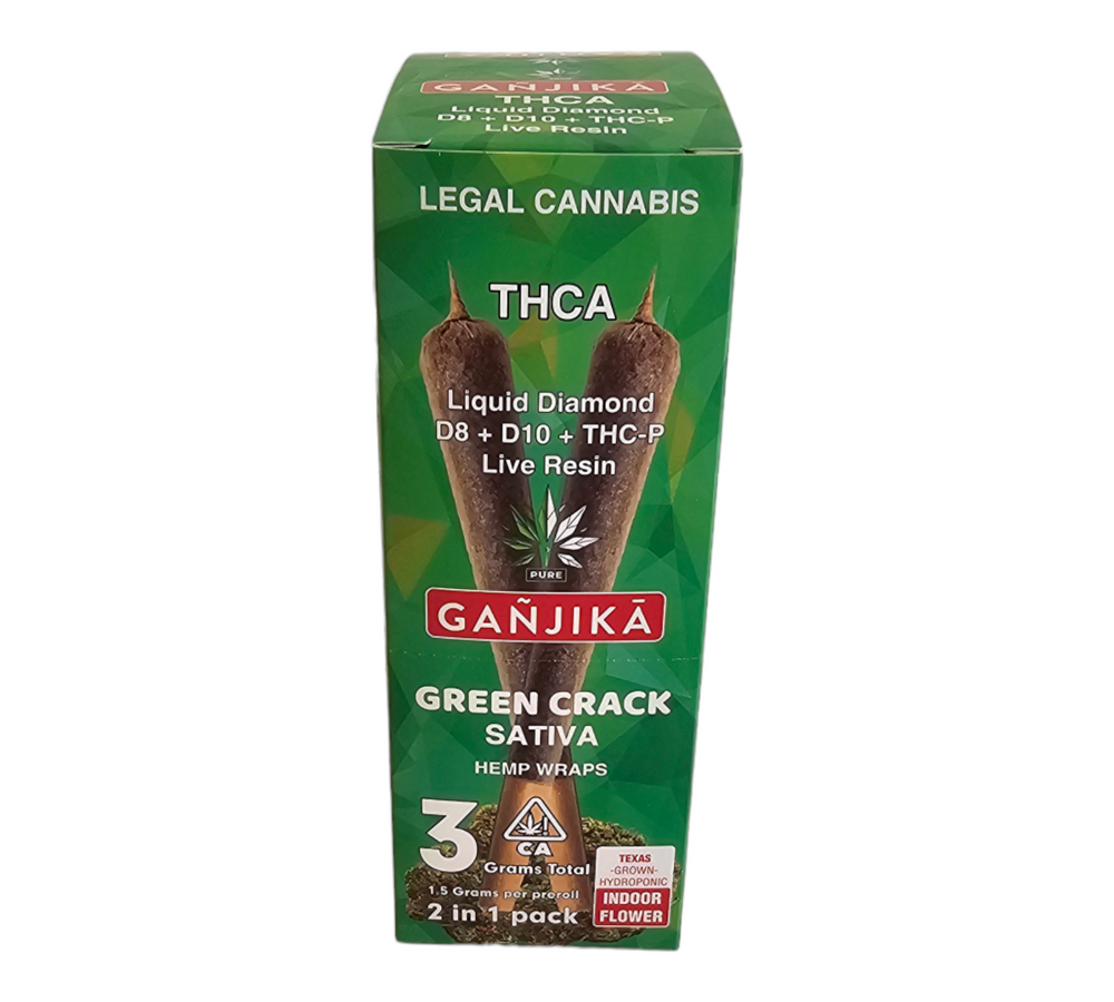 2-IN-1 Pack Wraps : THCA : 1.5 g : 10 CT Box - GANJIKA