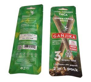 2-IN-1 Pack Wraps : THCA : 1.5 g : Mylar Bag Logo