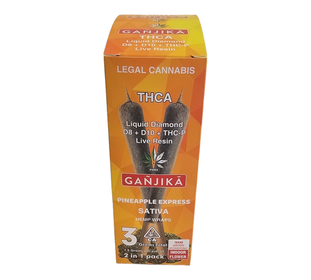 2-IN-1 Pack Wraps : THCA : 1.5 g : 10 CT Box - GANJIKA