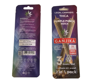 2-IN-1 Pack Wraps : THCA : 1.5 g : Mylar Bag Logo