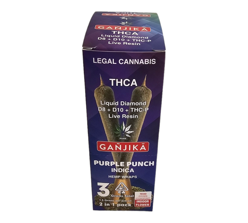 2-IN-1 Pack Wraps : THCA : 1.5 g : 10 CT Box - GANJIKA