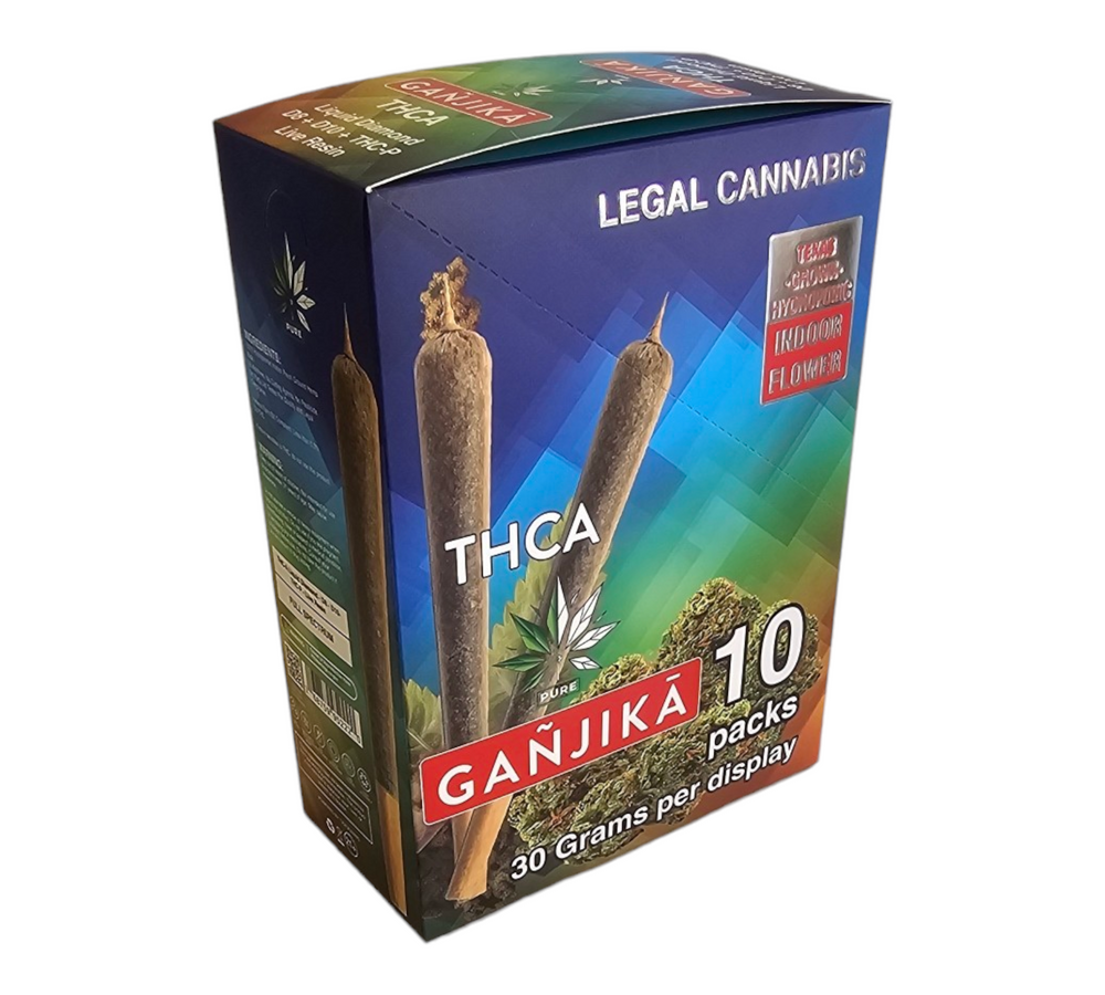 2-IN-1 Pack Wraps : THCA : 1.5 g : 10 CT Box - GANJIKA