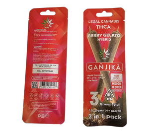 2-IN-1 Pack Wraps : THCA : 1.5 g : Mylar Bag Logo